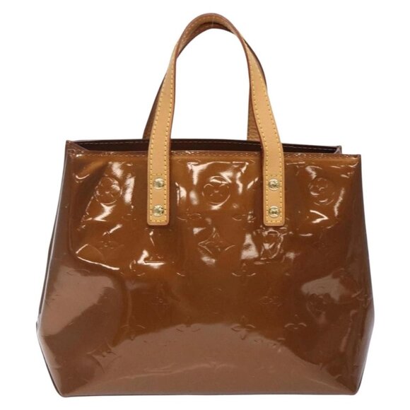 LOUIS VUITTON Monogram Vernis Reade PM Hand Bag Bronze M91146 LV Auth 132734 - Picture 3 of 16